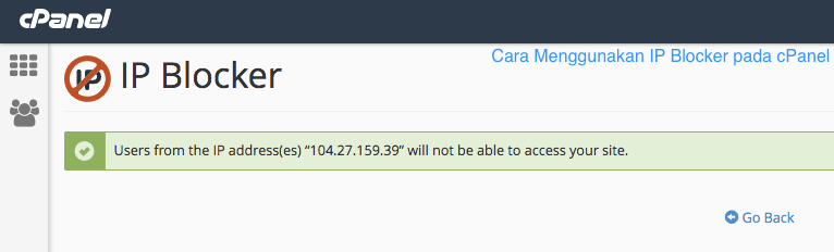 Cara Menggunakan IP Blocker pada cPanel