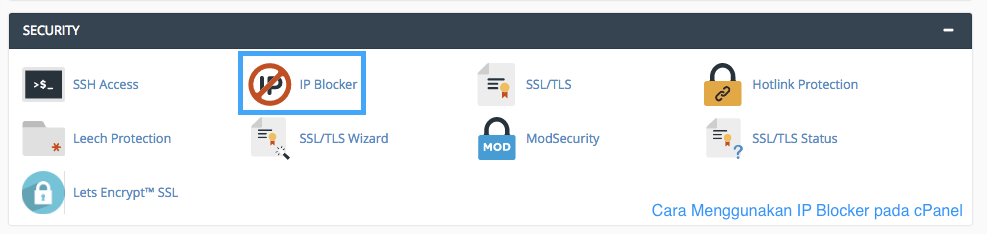 Cara Menggunakan IP Blocker pada cPanel