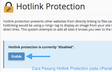Cara Pasang Hotlink Protection pada cPanel