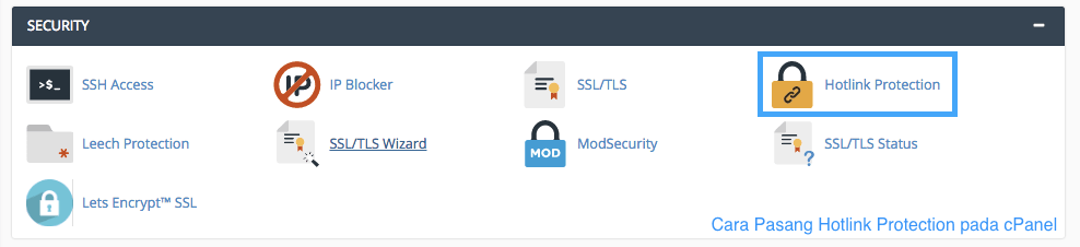 Cara Pasang Hotlink Protection pada cPanel