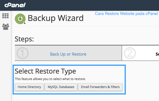 Cara Restore Website Melalui cPanel