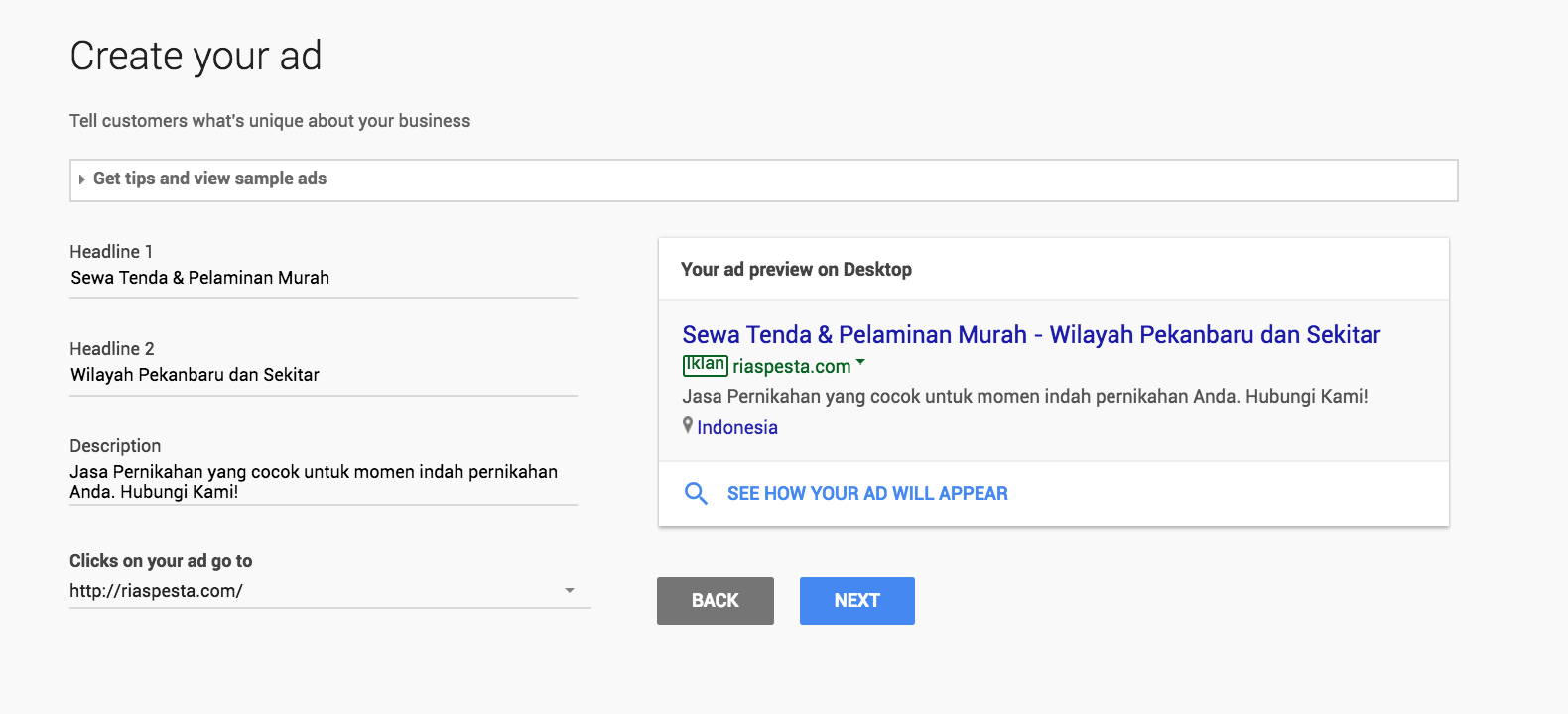 Cara Mendaftar Google Adwords Express via Googe My Business