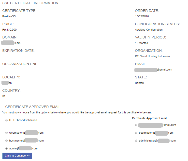 Cara Install Comodo PositiveSSL di cPanel