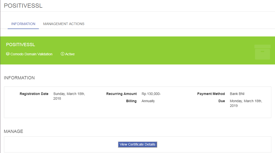 Cara Install Comodo PositiveSSL di cPanel