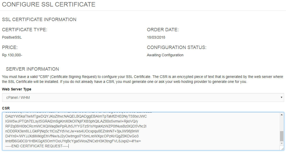 Cara Install Comodo PositiveSSL di cPanel