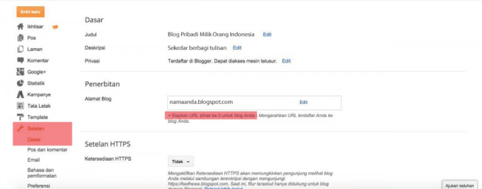 Cara Mengubah Blogspot Menjadi Custom Domain