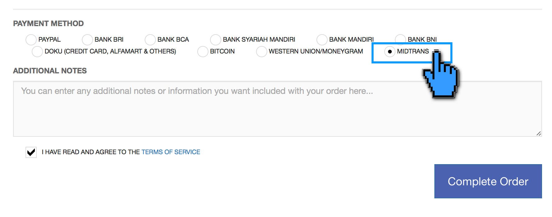 Pembayaran Layanan IDCloudHost via GOPAY