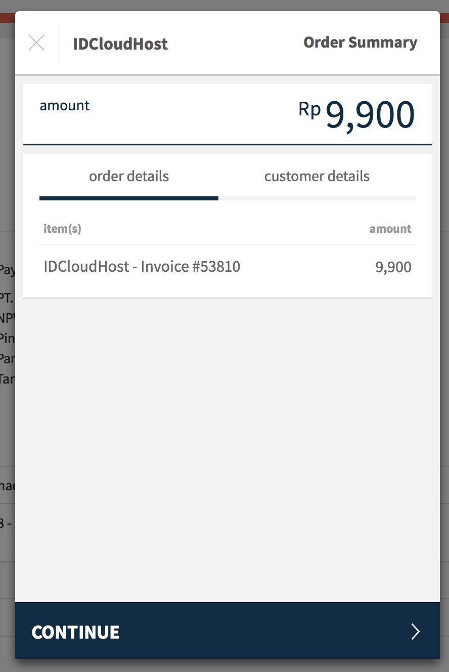 Pembayaran Layanan IDCloudHost via GOPAY