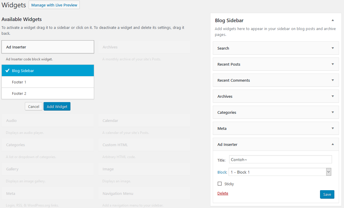 Cara Memasang Kode Iklan Google Adsense di WordPress