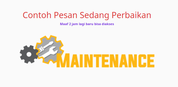 Cara Membuat Pesan Maintenance di WordPress