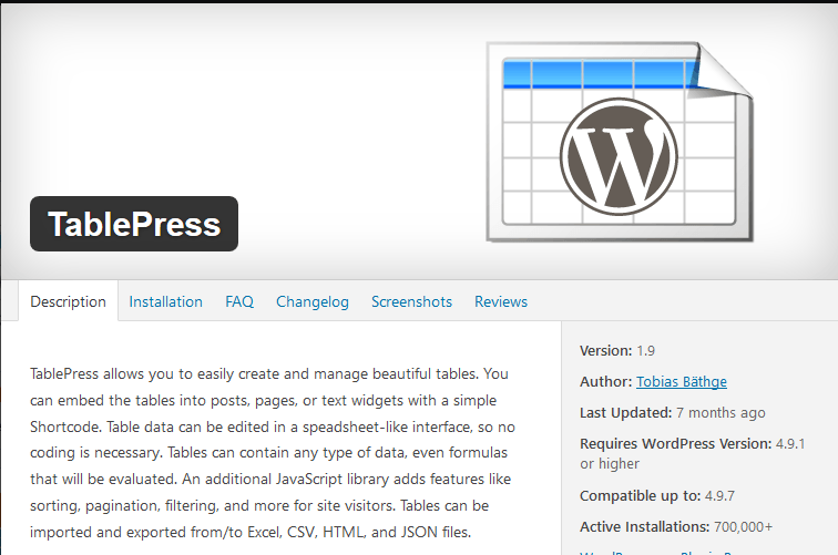 Cara Membuat Tabel Dengan Menggunakan Plugin Tablepress Pada WordPress
