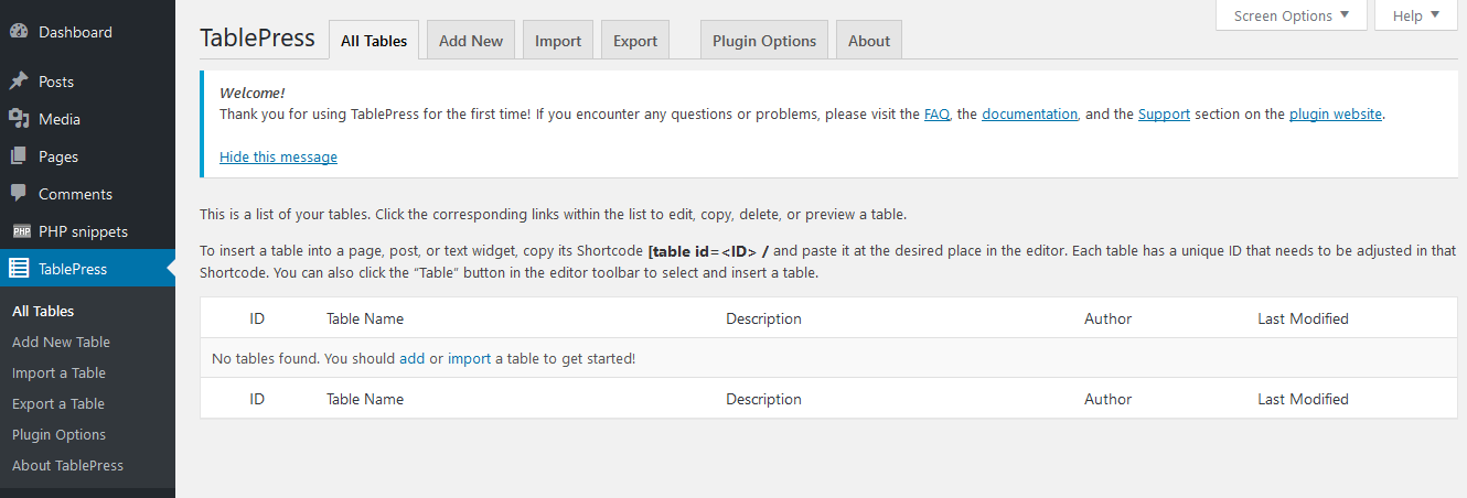 Cara Membuat Tabel Dengan Menggunakan Plugin Tablepress Pada WordPress
