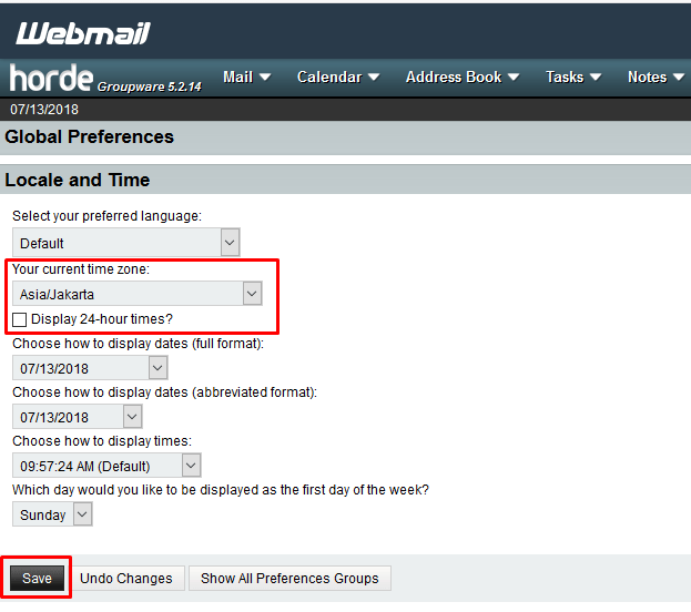 Cara Mengubah Timezone Webmail pada Cpanel