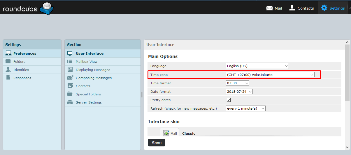 Cara Mengubah Timezone Webmail pada Cpanel