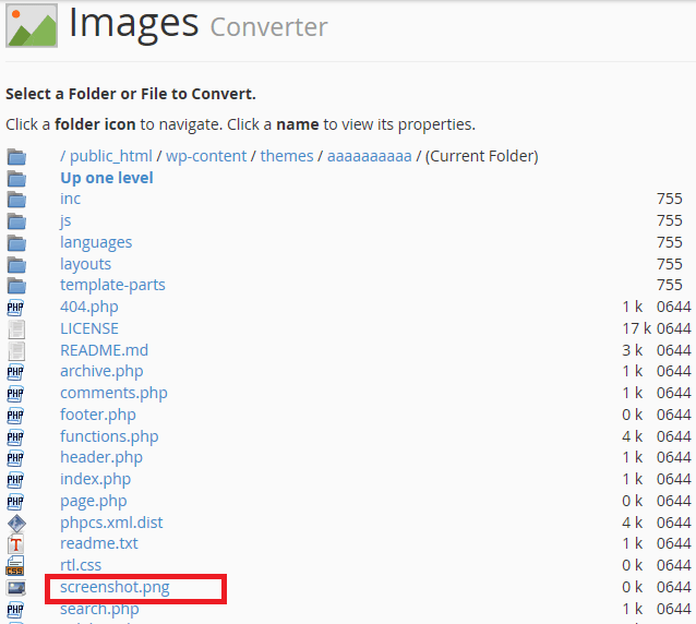 Cara Merubah Format Gambar di cPanel