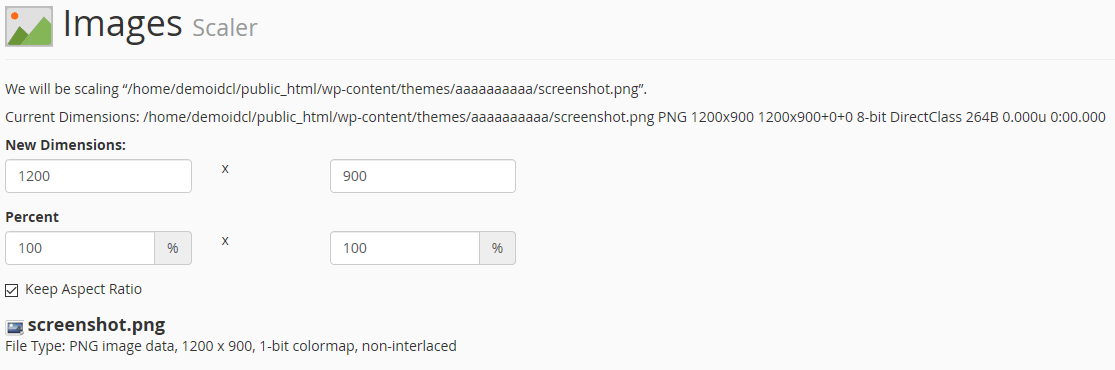 Cara Merubah Skala Gambar di cPanel