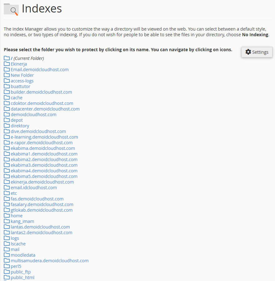Mengenal Fitur Indexes di cPanel