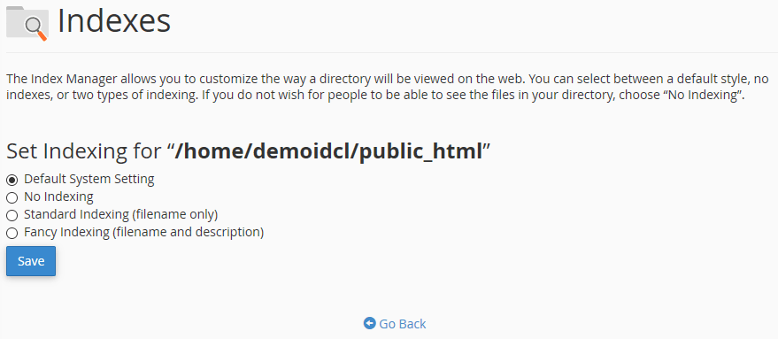 Mengenal Fitur Indexes di cPanel