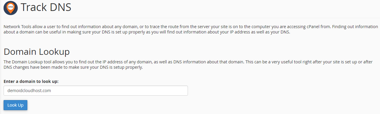 Mengenal Track DNS di cPanel