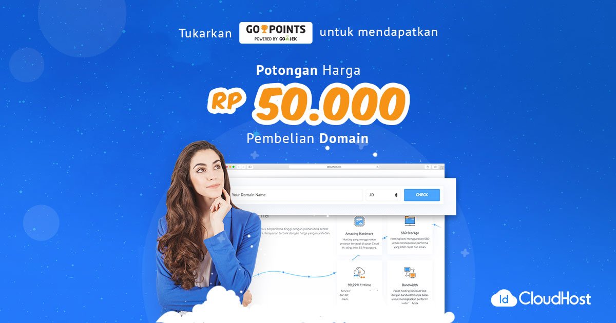 [Go-Points - 500 pts] Voucher Rp 50.000 Domain