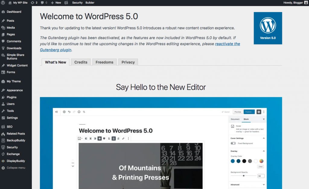 Update WordPress 5.0 - Cara Update dan Keunggulannya