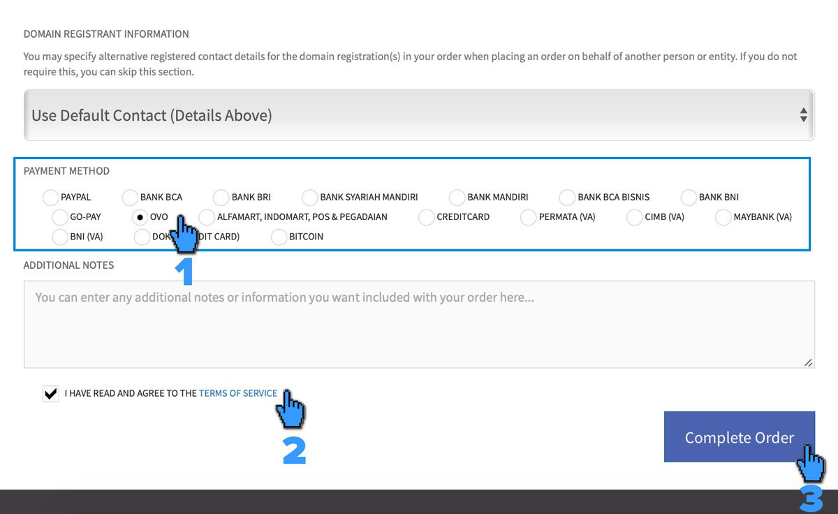 Pembayaran Layanan IDCloudHost via OVO