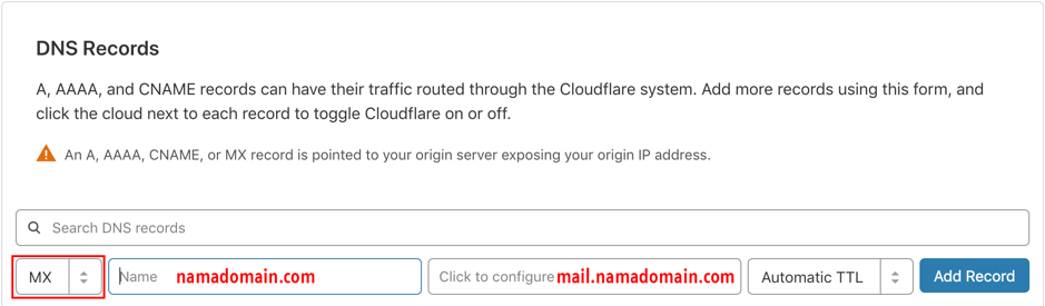 Panduan Cara Setting MX Record di Cloudflare