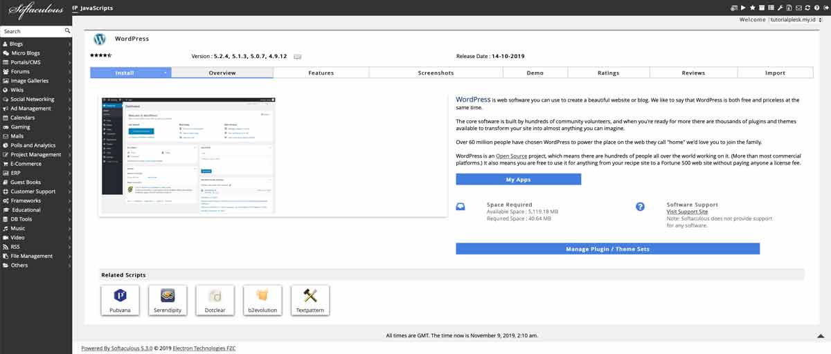Cara Install CMS WordPress, Joomla, dll di Plesk Hosting Menggunakan Softaculous | IDCloudHost