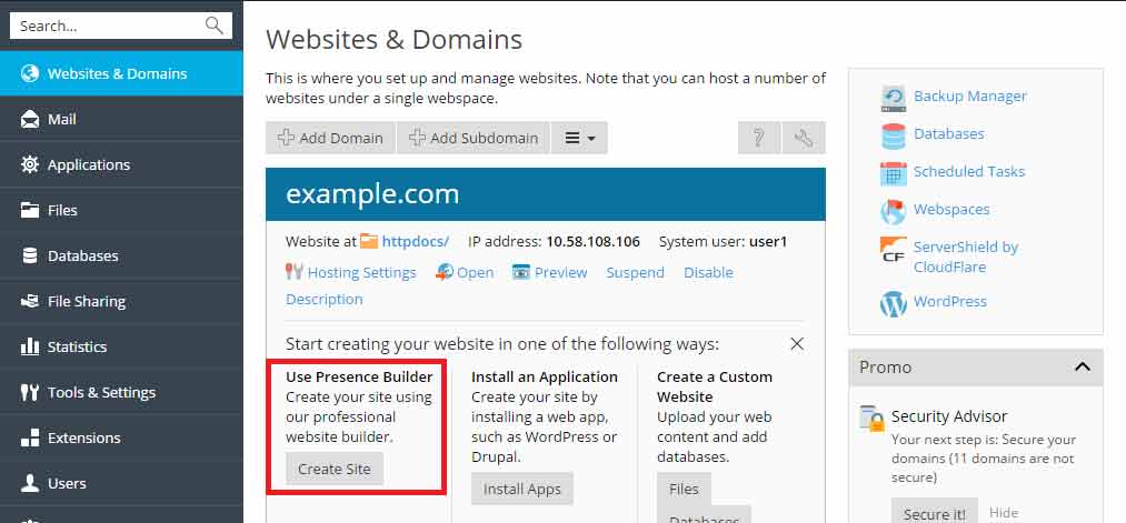 Cara Membuat Website di Plesk Hosting Menggunakan Presence Builder (Website Builder)
