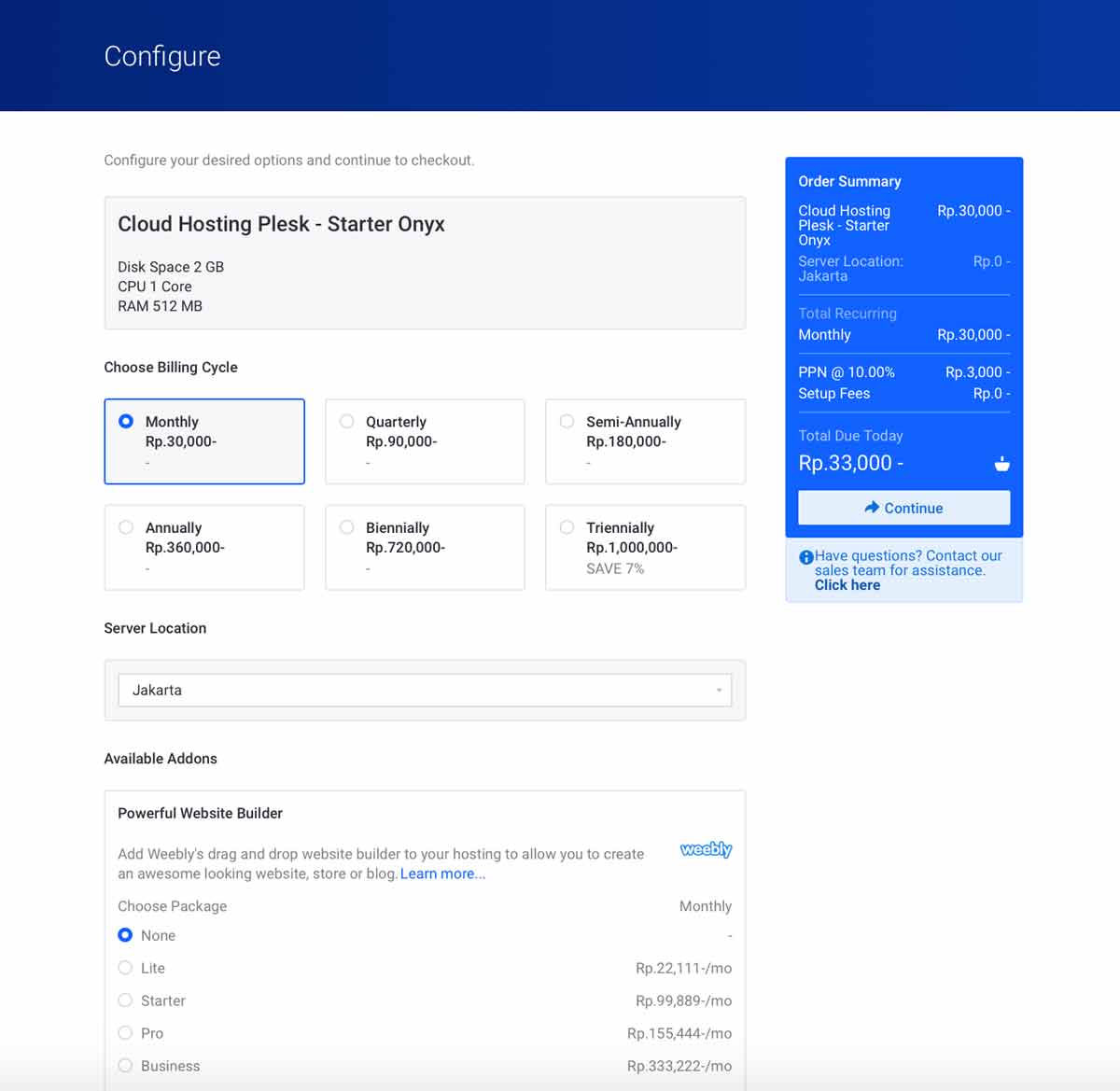 Cara Order Layanan Plesk Hosting IDCloudHost