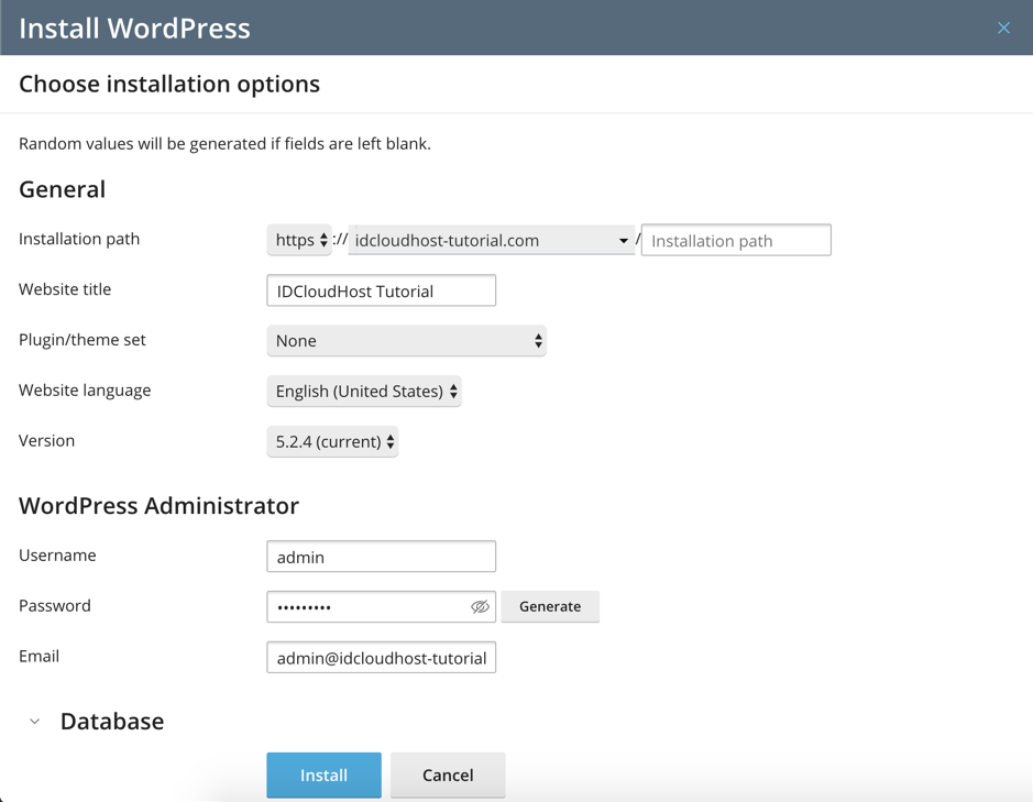 Panduan Cara Install WordPress di Plesk Hosting IDCloudHost