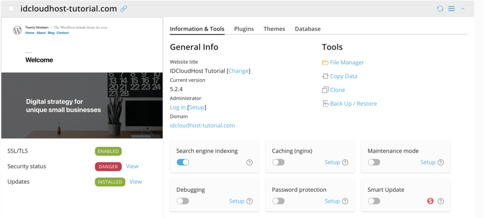 Panduan Cara Install WordPress di Plesk Hosting IDCloudHost