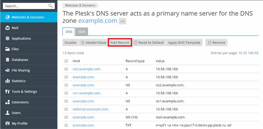 Cara Manage (Menambahkan dan Edit) DNS Record di Plesk Hosting | IDCloudHost