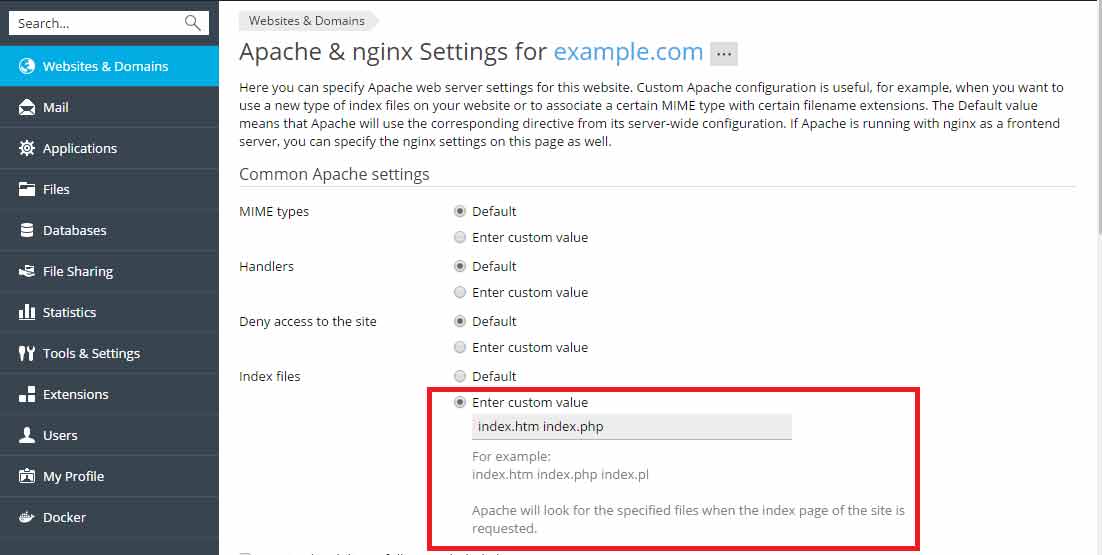 Cara Melakukan Setting pada Default Homepage di Plesk Hosting