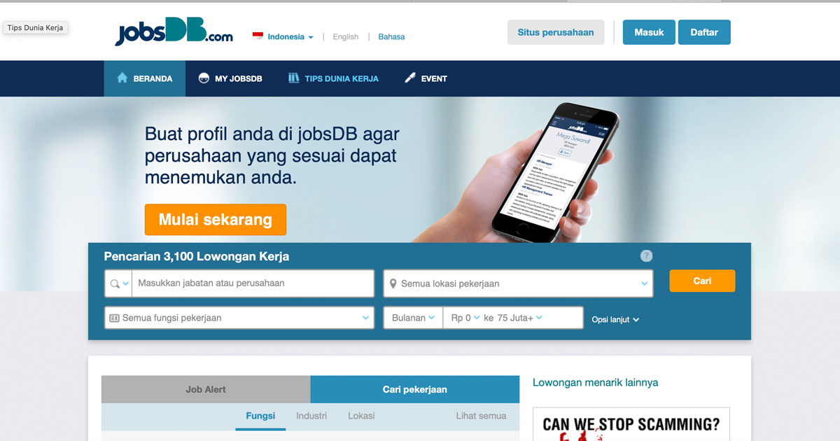Kumpulan Website Lowongan Pekerjaan Terpercaya & Terbaik Indonesia | IDCloudhost