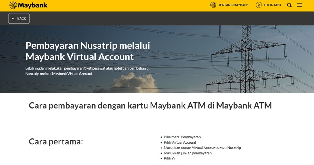 Panduan Virtual Account Maybank