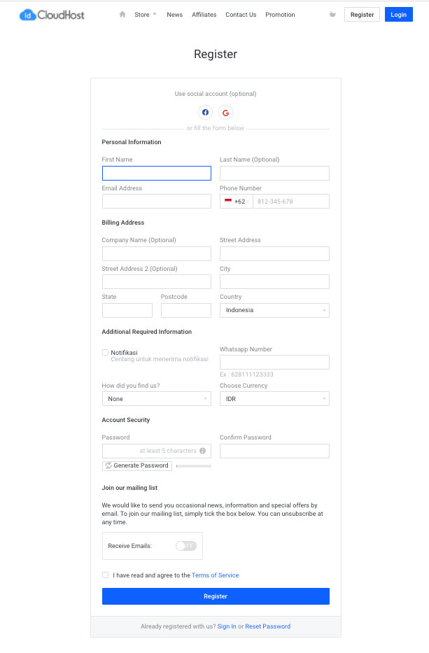 Cara Mendaftar Program NGO Go Digital - Website Gratis untuk NGO / Yayasan / Komunitas | IDCloudhost