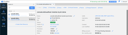 Cara Melakukan Clone / Duplicate pada Server Private Cloud | IDCloudHost