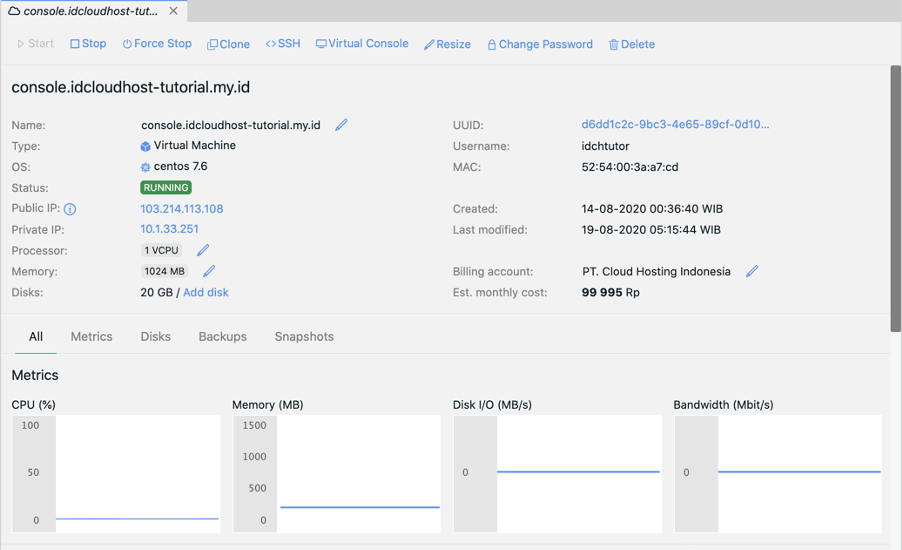 Cara Melakukan Management Start, Stop, Restart pada Server Private Cloud | IDCloudHost