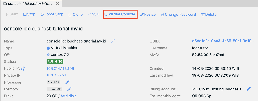 Cara Melakukan Management Start, Stop, Restart pada Server Private Cloud | IDCloudHost