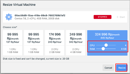 Cara Melakukan Upgrade / Downgrade RAM, CPU (Processor) pada Server Private Cloud | IDCloudhost