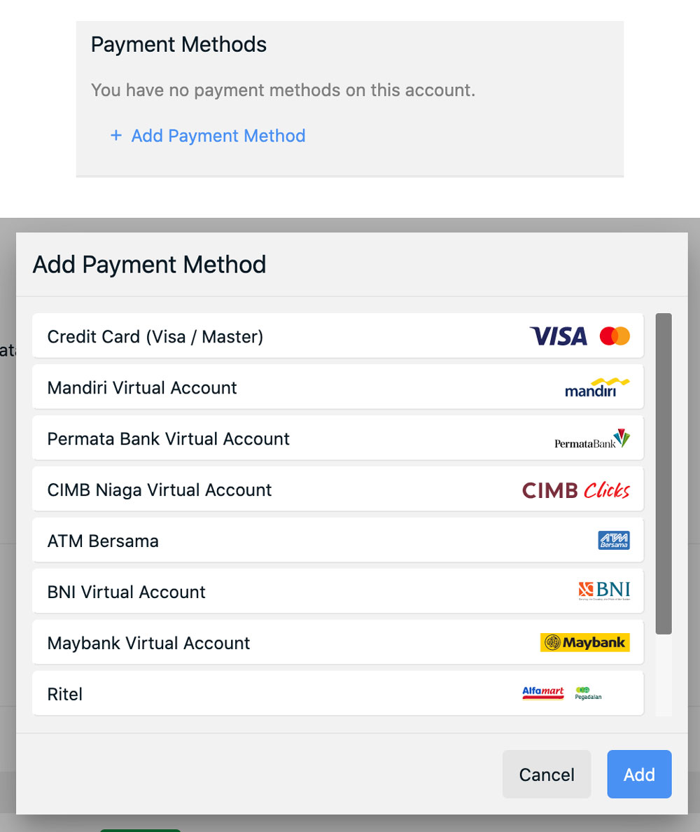Cara Menambahkan dan Menghapus Billing Account di akun Private Cloud