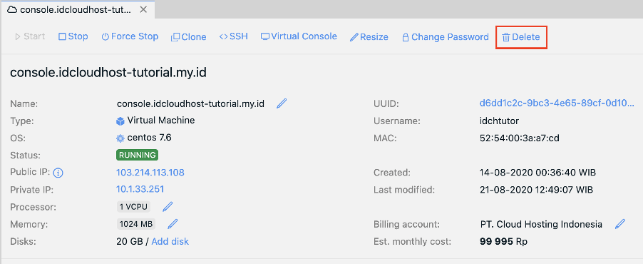 Cara Rebuild VPS pada Server Private Cloud | IDCloudhost