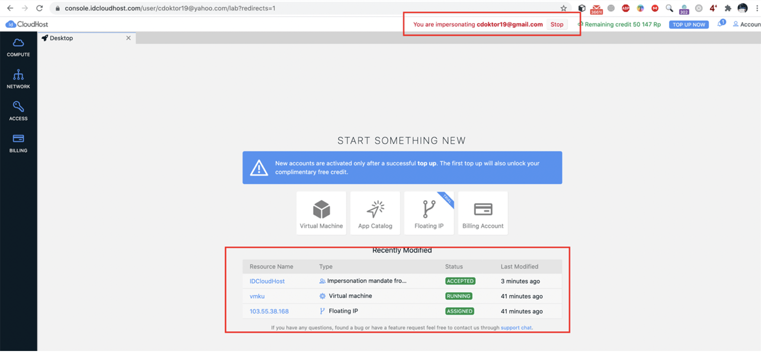 Cara Memberikan Akses Layanan Private Cloud ke User Lainnya | IDCloudHost