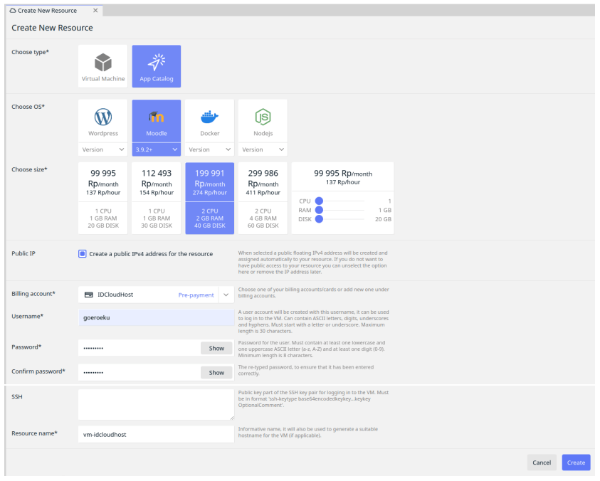 Cara Install LMS Moodle di Private Cloud (Server VPS) IDCloudhost