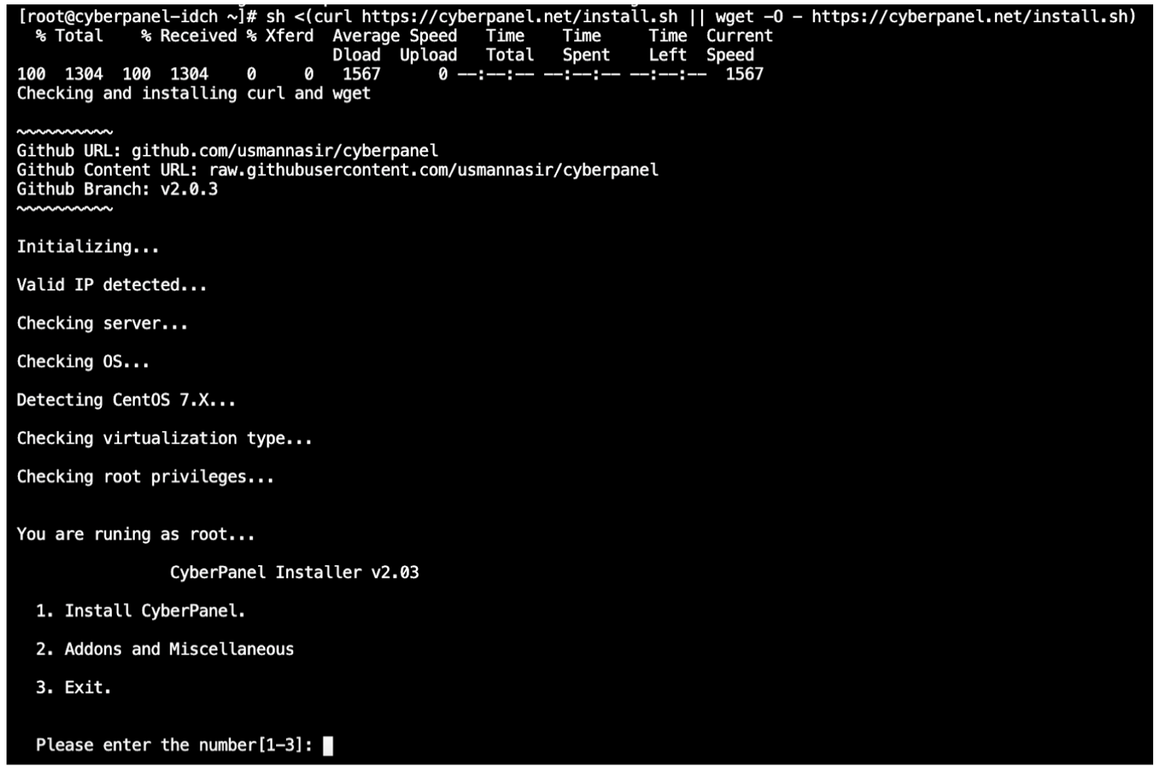 Cara Install CyberPanel di Server VPS / Dedicated Server IDCloudHost