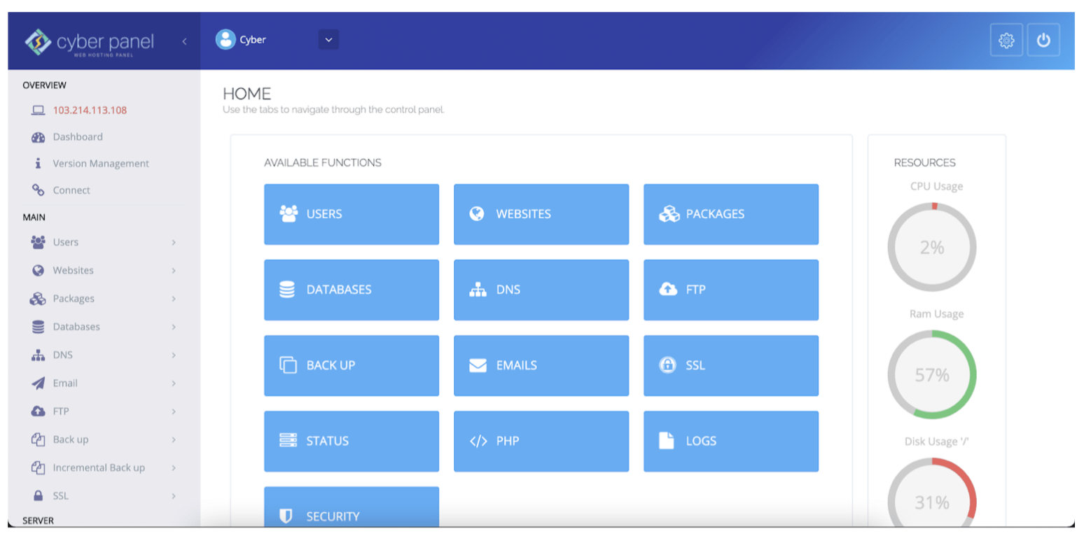 Cara Install CyberPanel di Server VPS / Dedicated Server IDCloudHost