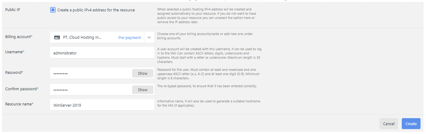 Cara Membuat VM di Cloud VPS Menggunakan Sistem Operasi Windows Server 2019