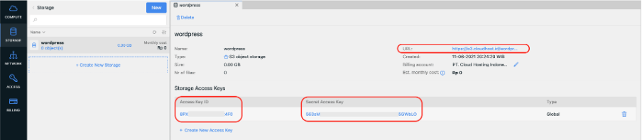 Membuat Bucket di Object Storage IDCloudHost
