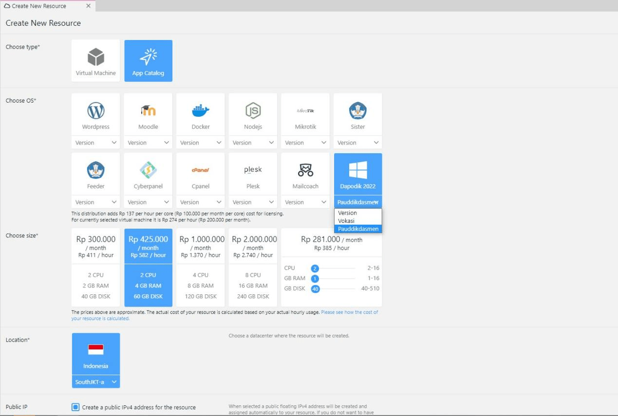 App Catalog Cloud VPS